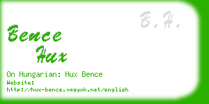 bence hux business card